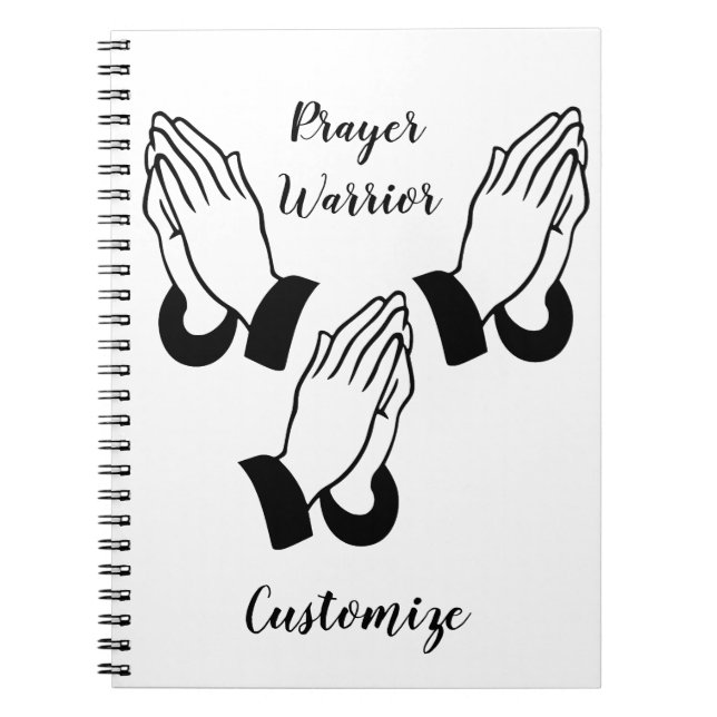 Prayer Warrior Praying Thunder_Cove Notebook (Front)
