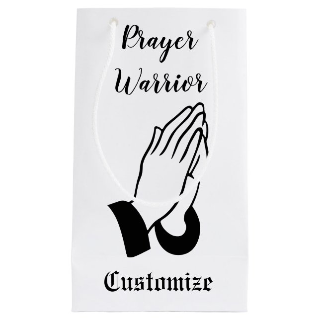 Prayer Warrior Praying Thunder_Cove Small Gift Bag (Front)