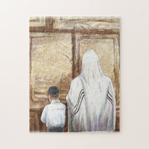 Prayer Western Wall Jerusalem Old City Israel Jigs Jigsaw Puzzle