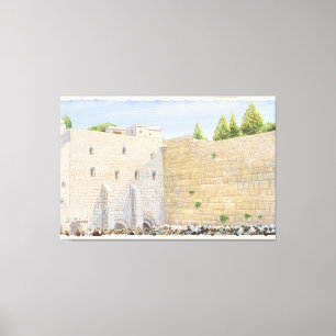 Prayer, Western Wall KOTEL Jerusalem Old City Art Canvas Print