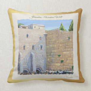 Prayer, Western Wall KOTEL Jerusalem Old City ART Cushion
