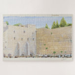 Prayer, Western Wall KOTEL Jerusalem Old City ART Jigsaw Puzzle<br><div class="desc">"Prayer" Western Wall KOTEL Jerusalem Old City Israel Watercolor Painting Landscape with Jewish People Prayer. Jewish Holiday,  Rosh Hashanah,  Sukkot,  Yom Kippur,  Hanukkah,  Purim,  Passover,  Shavuot,  Bar Mitzvah,  Torah,  Drawing,  Hand Drawn,  Art,  Acrilic & Watercolor,  Vintage Art & Wall Décor</div>