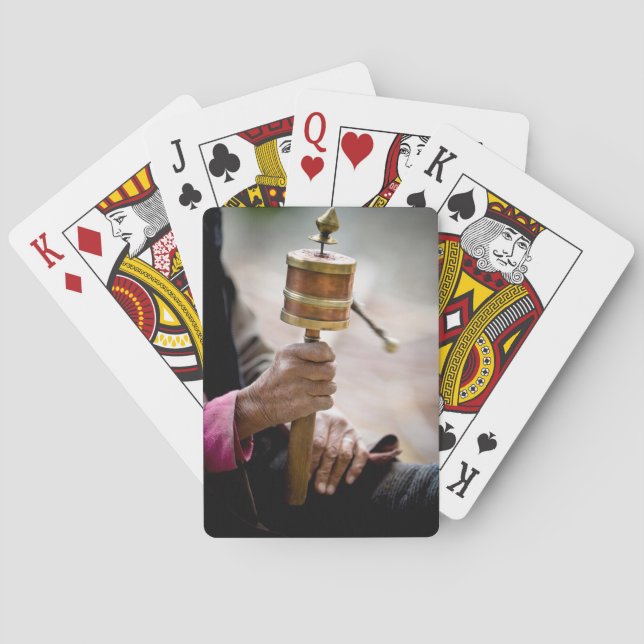 Prayer Wheel, Ladakh, Kashmir Playing Cards (Back)