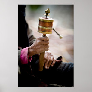 Prayer Wheel, Ladakh, Kashmir Poster