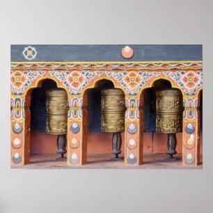 Prayer Wheels - Bhutan Poster