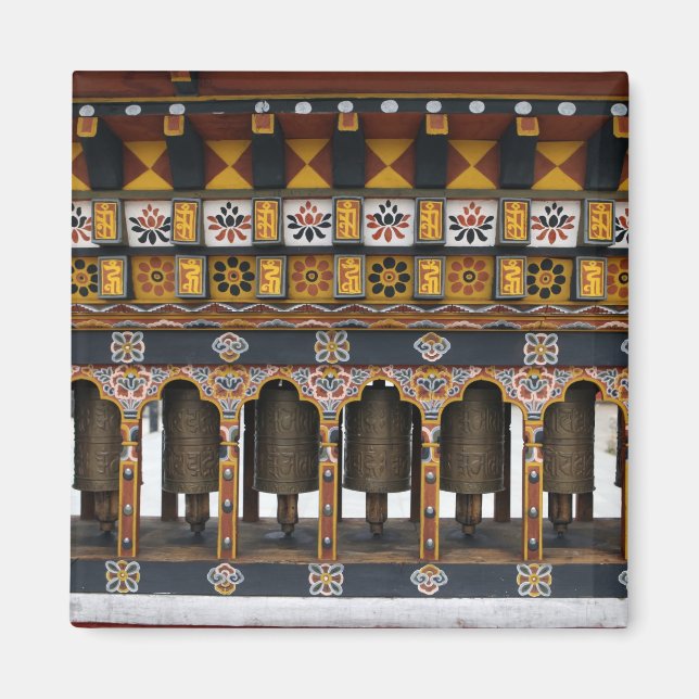 Prayer Wheels in a small public square Magnet (Front)