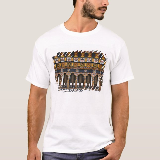 Prayer Wheels in a small public square T-Shirt (Front)