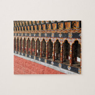 Prayer Wheels of the central square in Thimphu Jigsaw Puzzle