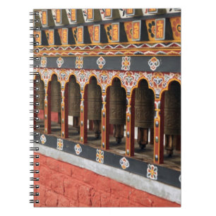 Prayer Wheels of the central square in Thimphu Notebook