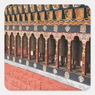 Prayer Wheels of the central square in Thimphu Sticker