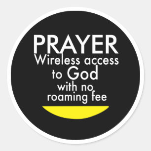 Prayer - Wireless  Classic Round Sticker