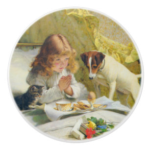 Prayers Before Breakfast Suspense by Barber Ceramic Knob