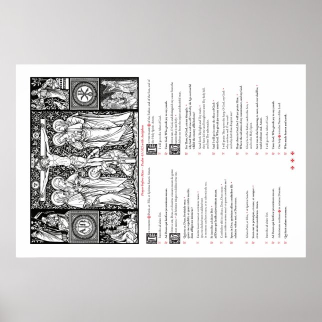 Prayers Before Mass Poster (Latin and English) (Front)
