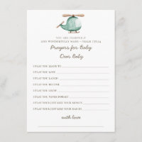 Prayers for Baby | Green Helicopter Baby Shower