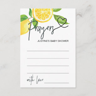 Prayers For Baby Shower Wish Card Summer Lemons