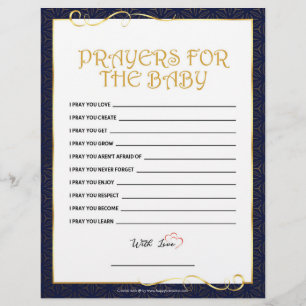 Prayers For The Baby [Golden Blue] Custom Letterhead