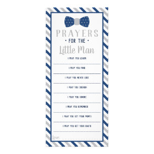 Prayers for the Little Man, Navy Blue, Grey Rack Card