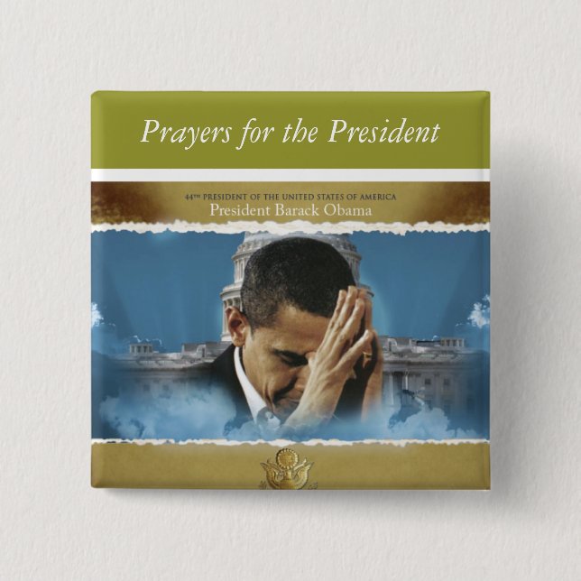Prayers for the President 15 Cm Square Badge (Front)