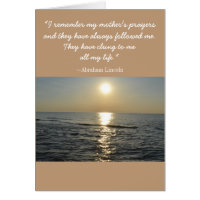 Prayers Lincoln Quote Sympathy Card