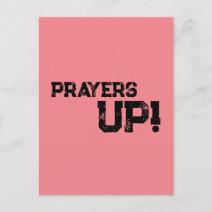 Prayers Up Peach Postcard