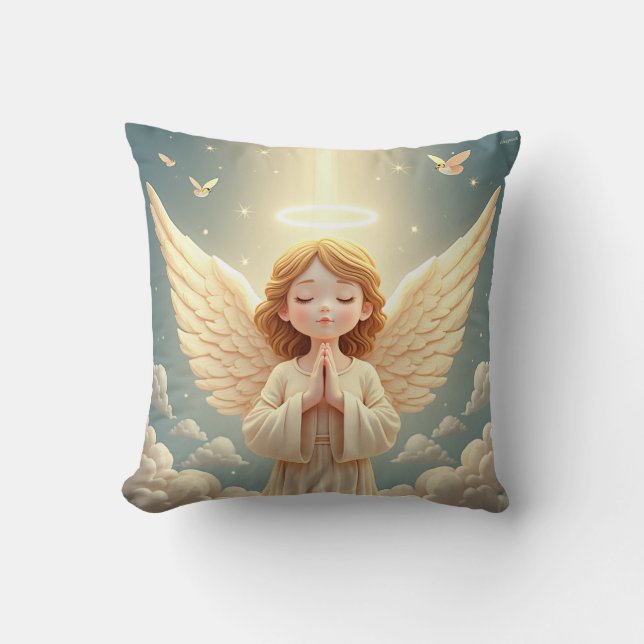 praying angel cushion (Front)