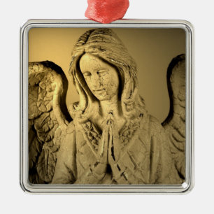 Praying Angel Metal Tree Decoration