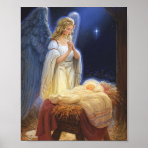 Praying angel poster