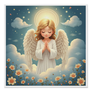 praying angel poster