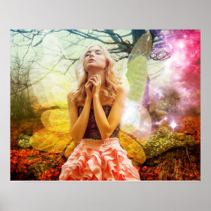 Praying Angel Poster Beautiful artwork and colours