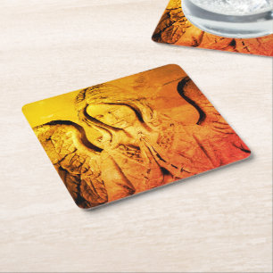 Praying Angel Square Paper Coaster