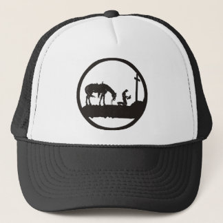 praying cowboy trucker hat