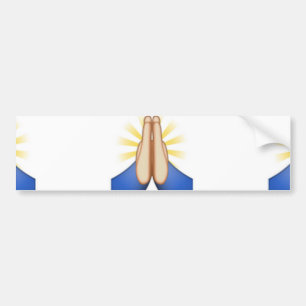 praying emoji bumper sticker
