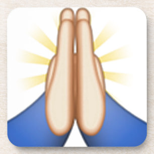 praying emoji coaster