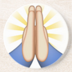 praying emoji coaster