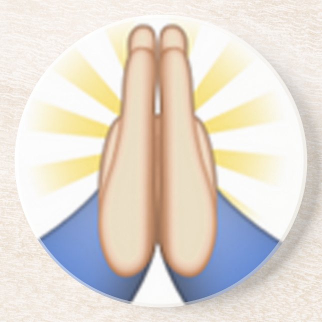 praying emoji coaster (Front)
