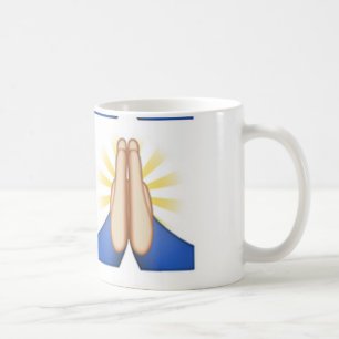 praying emoji coffee mug
