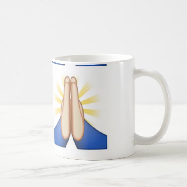 praying emoji coffee mug (Right)