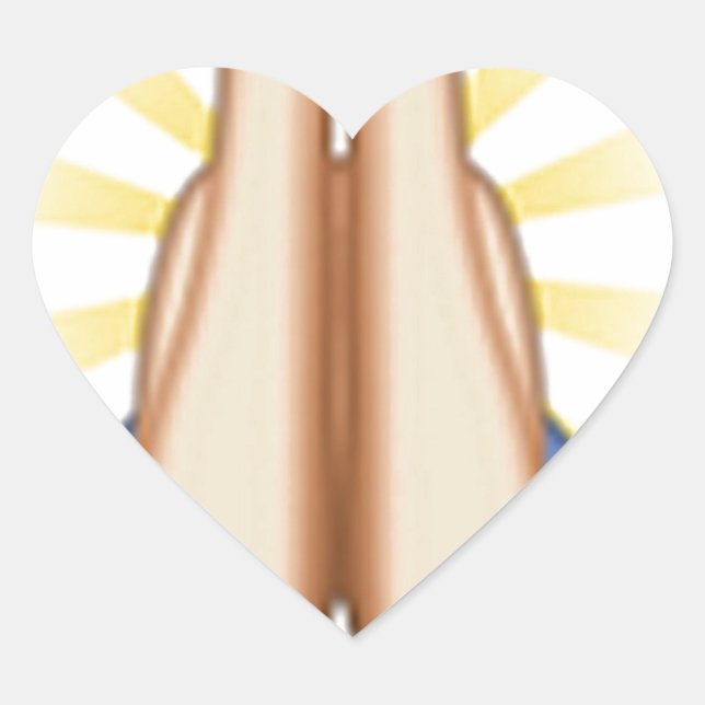 praying emoji heart sticker (Front)