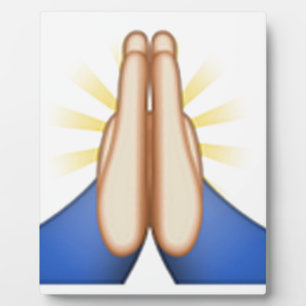 praying emoji plaque