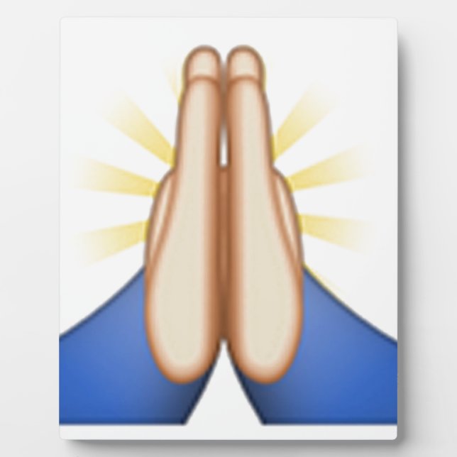 praying emoji plaque (Front)