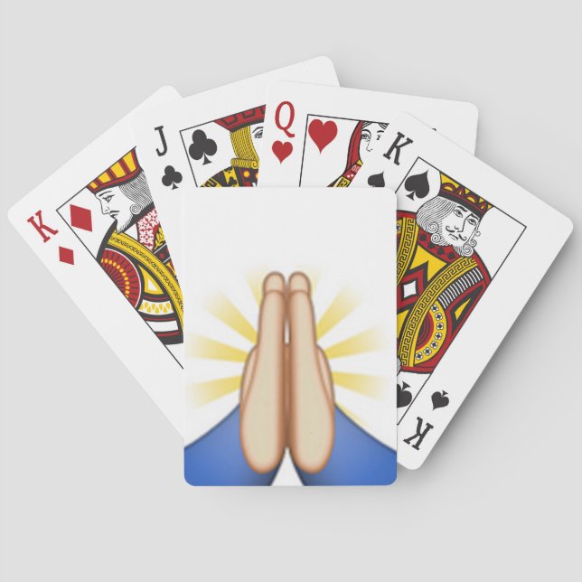 praying emoji playing cards (Back)