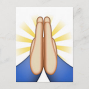praying emoji postcard