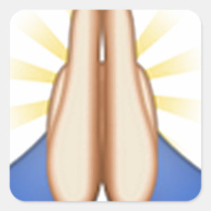 praying emoji square sticker