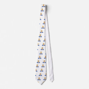 praying emoji tie