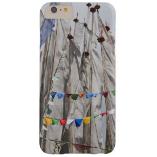 Praying flag poles in mountain, Yotongla Pass 2 Barely There iPhone 6 Plus Case