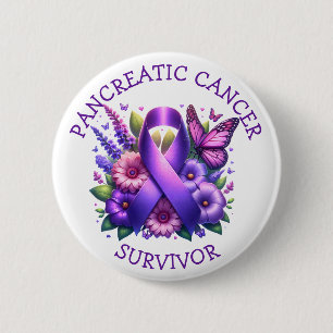 Praying for a Cure for Pancreatic Cancer 6 Cm Round Badge