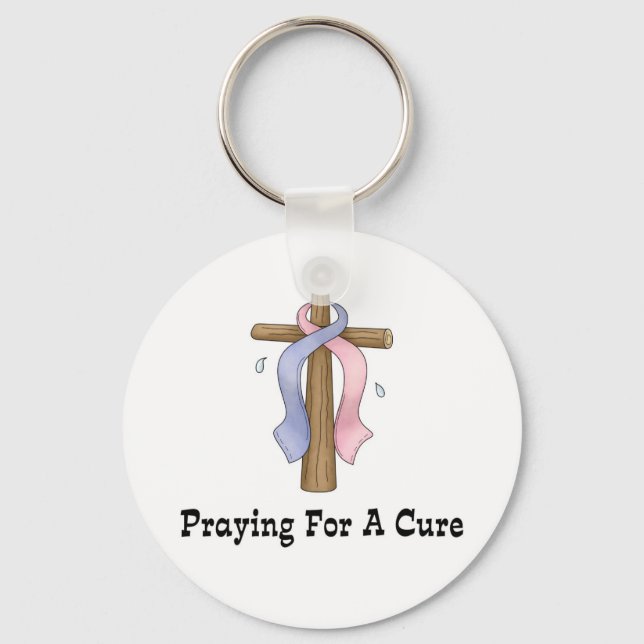 Praying For A Cure Key Ring (Front)
