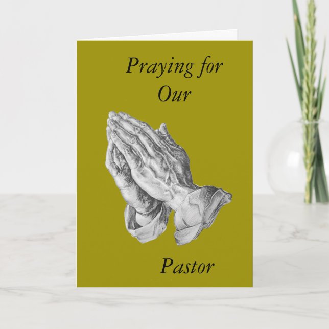 Praying for Our Pastor Thank You Card (Front)