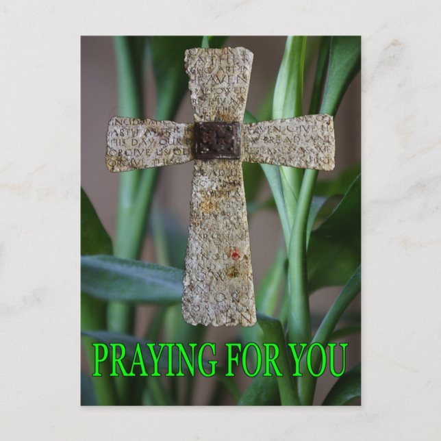 praying for you cross postcard (Front)