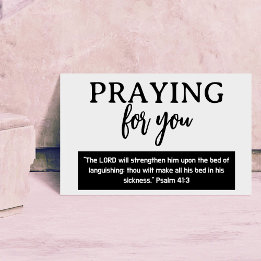 Praying For You Psalm Get Well Soon Christian Postcard
